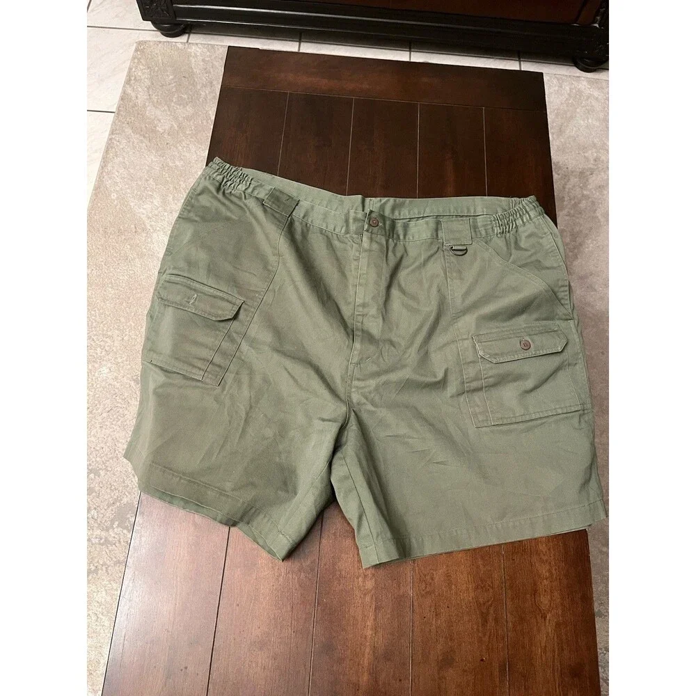 Haband Vintage Polyester Chino Dress Shorts Men's‎ 48 Khaki